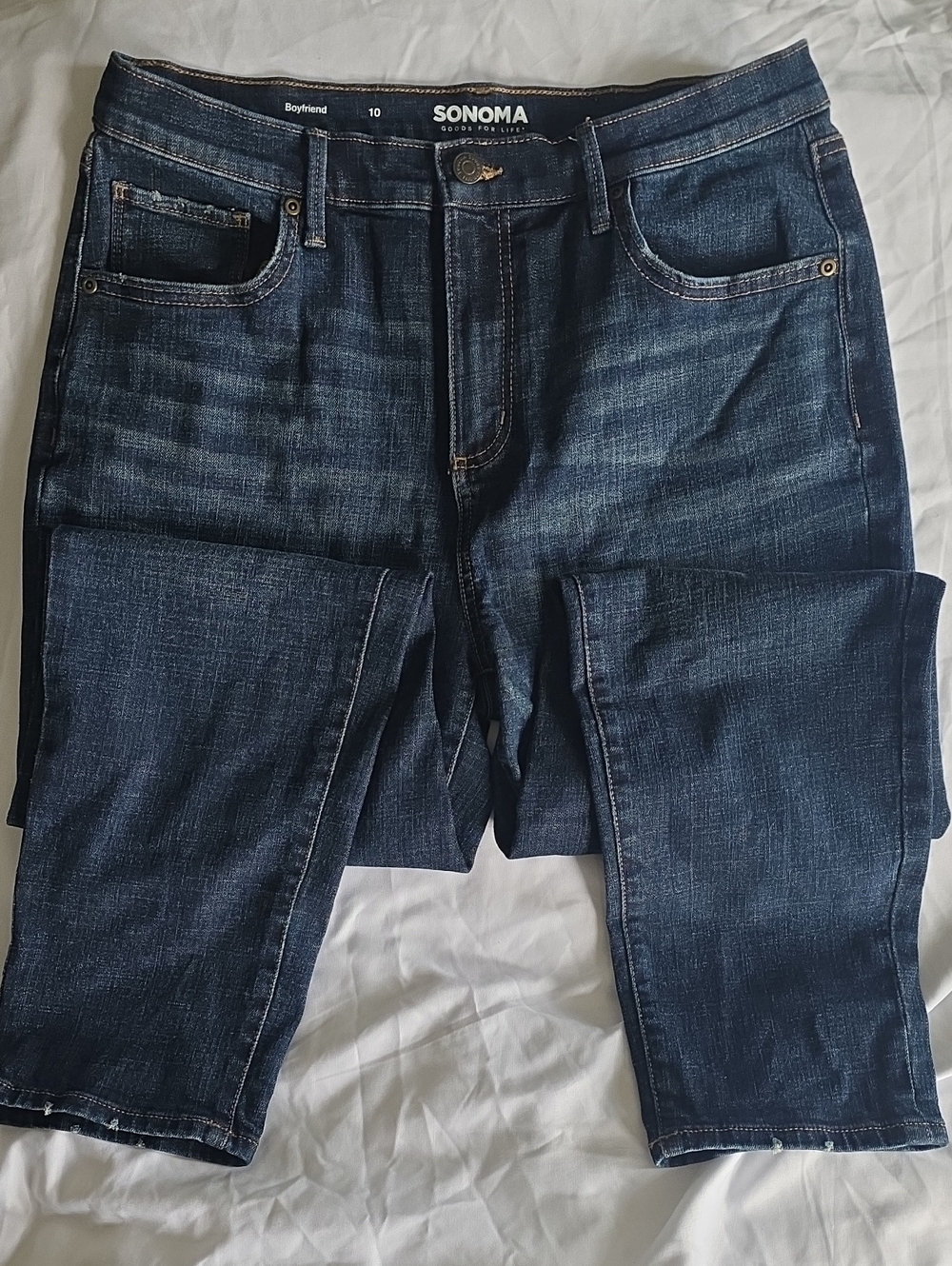 SONOMA Boyfriend Jeans in Dark Blue Denim